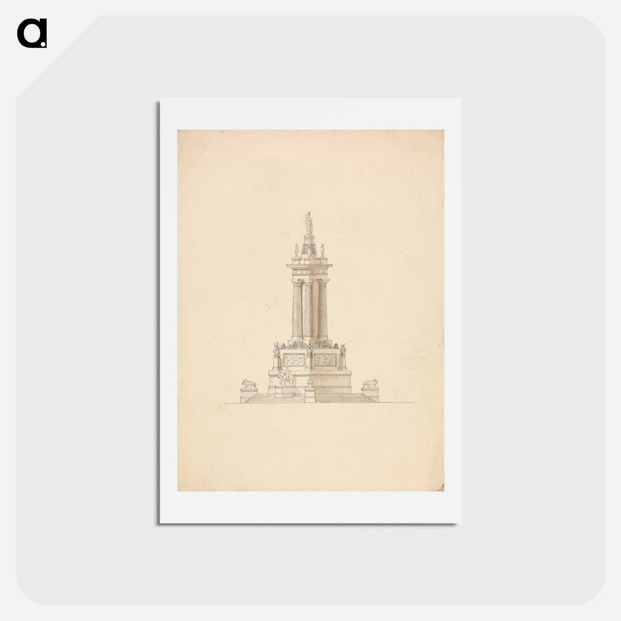 アートポストカード-Design for a Naval Monument: Elevation
 - イェール大学アートギャラリー Postcard.