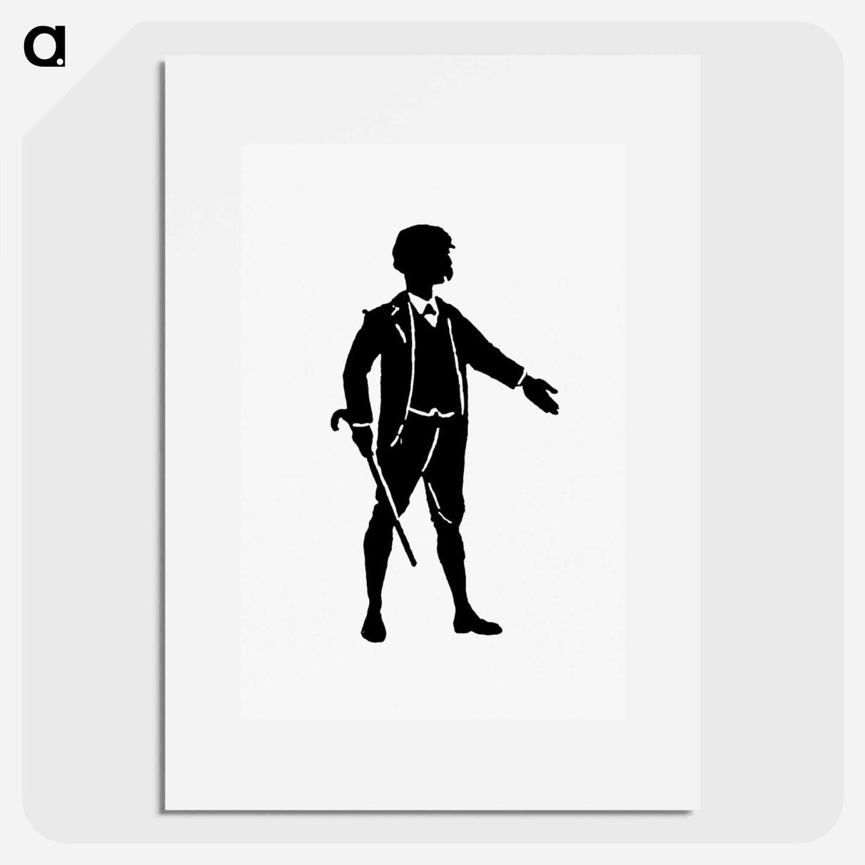 アートポスター-Gentleman Silhouette from Michael's Crag
 - 大英図書館 Poster.