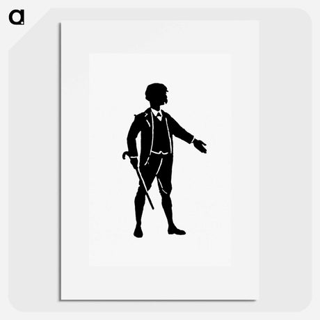アートポスター-Gentleman Silhouette from Michael's Crag
 - 大英図書館 Poster.