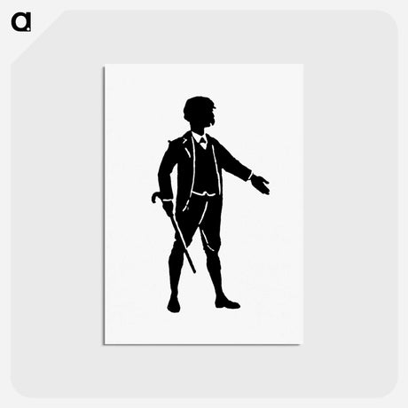 アートポストカード-Gentleman Silhouette from Michael's Crag
 - 大英図書館 Postcard.