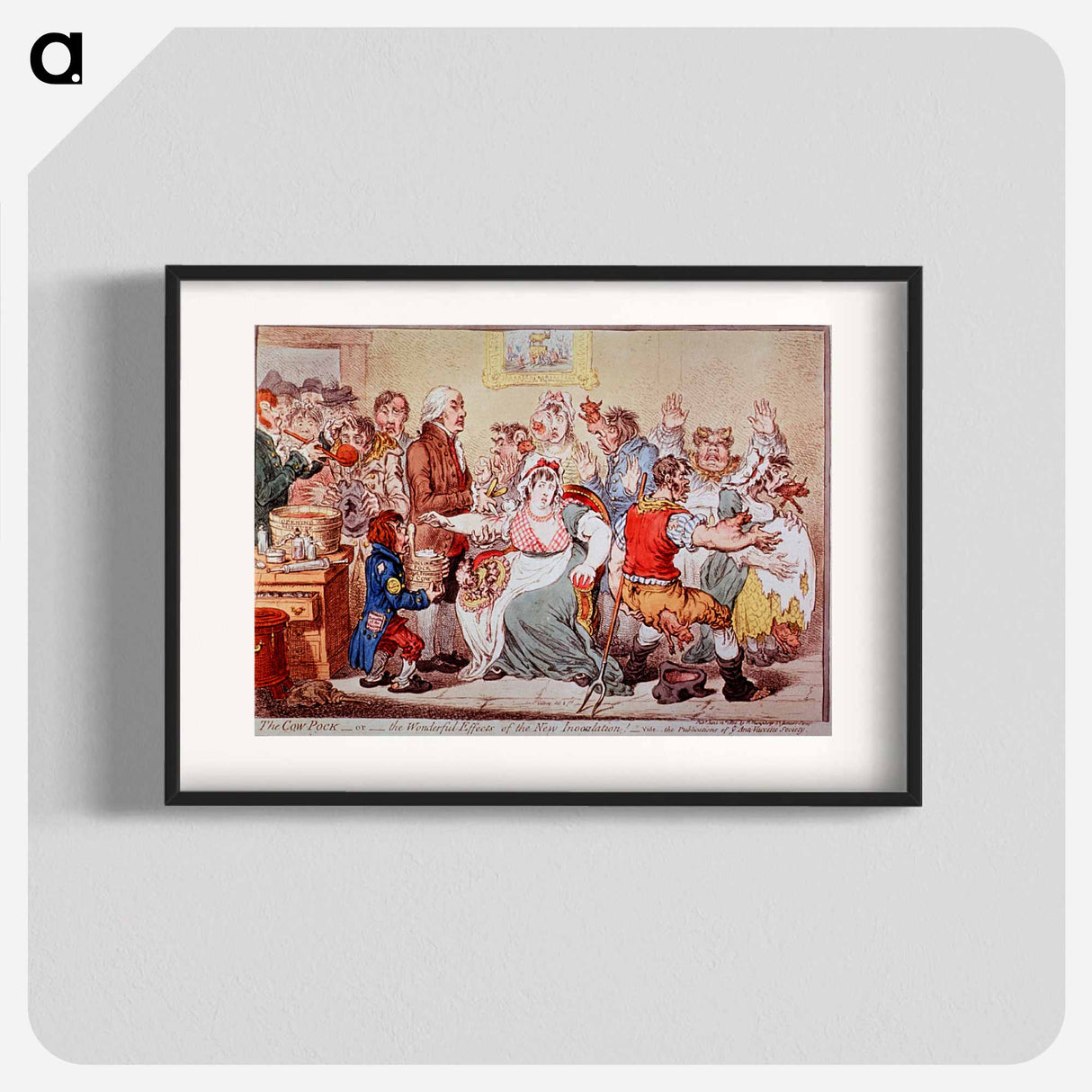 アートポスター-Cow Pock-or-the Wonderful Effects of the New Inoculation!: Vide-the Publications of ye Anti-Vaccine Society
 - 国立医学図書館 Poster.