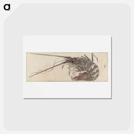 アートポストカード-Hokusai's Large Lobster - 葛飾 北斎 Postcard.