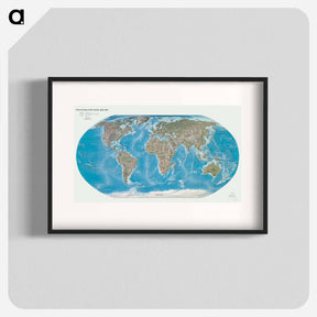 アートポスター-World Physical Map
 - ボストン公共図書館 Poster.