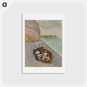 アートポストカード-Large Cliff with Fish - アンリ マティス Postcard.
