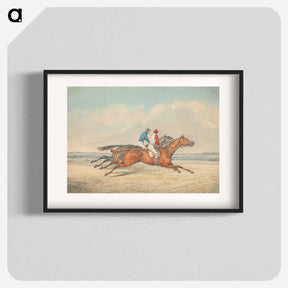 アートポスター-Two Jockeys Galloping Neck and Neck to Right
 - イェール大学アートギャラリー Poster.