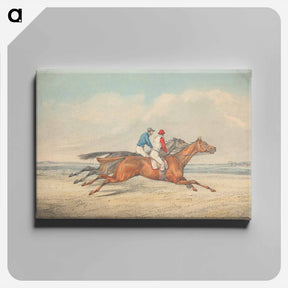 アートパネル-Two Jockeys Galloping Neck and Neck to Right
 - イェール大学アートギャラリー Canvas.