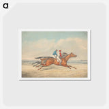 アートポストカード-Two Jockeys Galloping Neck and Neck to Right
 - イェール大学アートギャラリー Postcard.