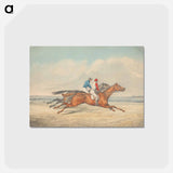 アートポストカード-Two Jockeys Galloping Neck and Neck to Right
 - イェール大学アートギャラリー Postcard.