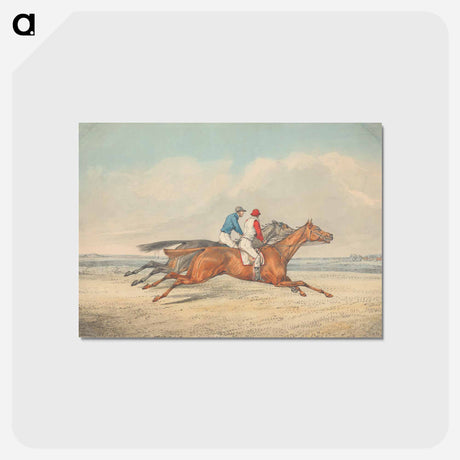 アートポストカード-Two Jockeys Galloping Neck and Neck to Right
 - イェール大学アートギャラリー Postcard.
