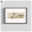 アートポスター-Hokusai's Basket with Fan, Chrysanthemums, and Mushrooms - 葛飾 北斎 Poster.