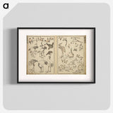 アートポスター-Random sketches by Hokusai volumes 1 to 11 - 葛飾 北斎 Poster.