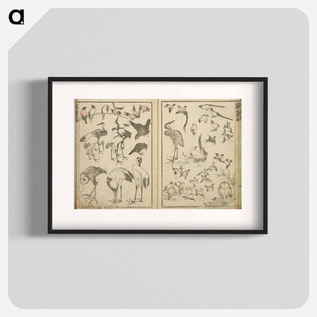アートポスター-Random sketches by Hokusai volumes 1 to 11 - 葛飾 北斎 Poster.
