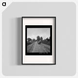 Mr. Taylor and wage laborer slide the tobacco to barn from the field, about quarter of a mile. Granville County, North Carolina. Sourced from the Library of Congress. - ドロテア ラング Poster.