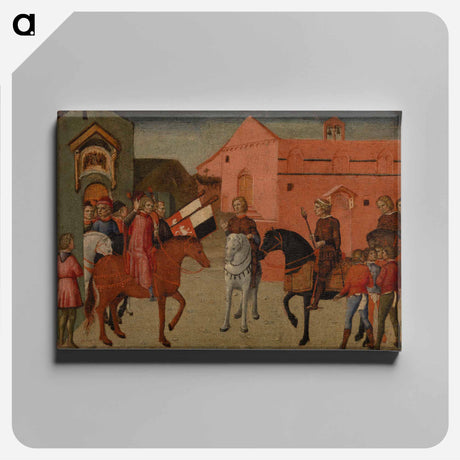 アートパネル-Sienese Government Officials Receiving an Embassy
 - バーンズ・コレクション Canvas.
