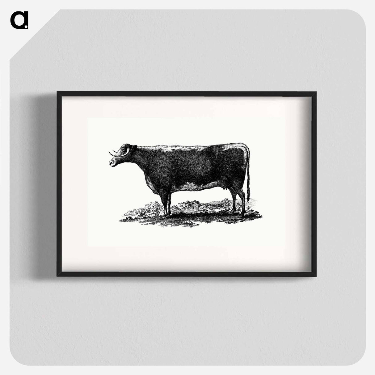 アートポスター-Cow Illustration
 - 大英図書館 Poster.