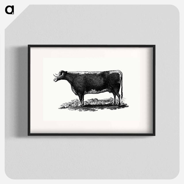 アートポスター-Cow Illustration
 - 大英図書館 Poster.