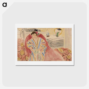 アートポストカード-Woman on a Red Sofa - アンリ マティス Postcard.