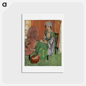 アートポストカード-The Green Dress - アンリ マティス Postcard.
