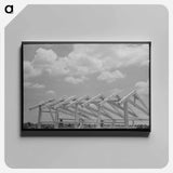 アートパネル-Day Laborer and Tractor
 - ラッセル リー Canvas.