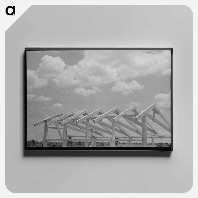 アートパネル-Day Laborer and Tractor
 - ラッセル リー Canvas.