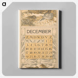 Kalenderblad december met etende vogels - テオ ヴァン ホイテマ Canvas.
