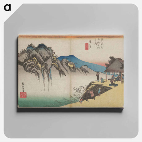 アートパネル-Mountain Landscape with Travelers
 - 歌川 広重 Canvas.