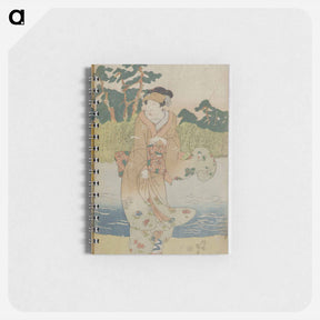 アートメモ帳-Woman Standing by a River
 - 歌川 国貞 Memo.