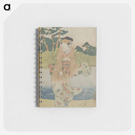 アートメモ帳-Woman Standing by a River
 - 歌川 国貞 Memo.