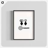 アートポスター-Magnifying Set Illustration
 - 大英図書館 Poster.