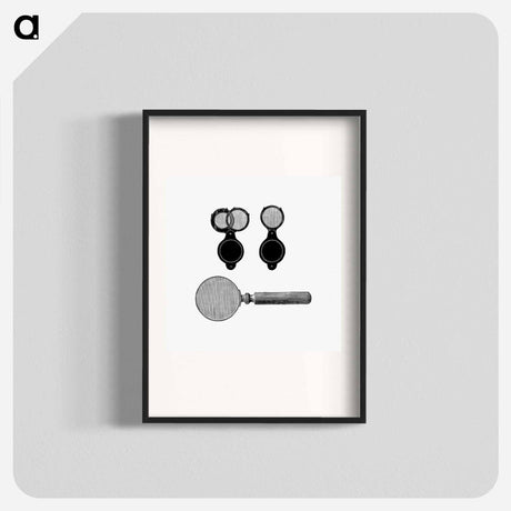 アートポスター-Magnifying Set Illustration
 - 大英図書館 Poster.