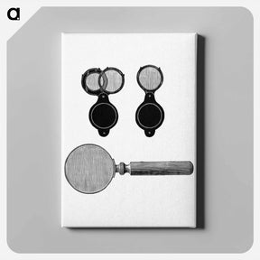 アートパネル-Magnifying Set Illustration
 - 大英図書館 Canvas.