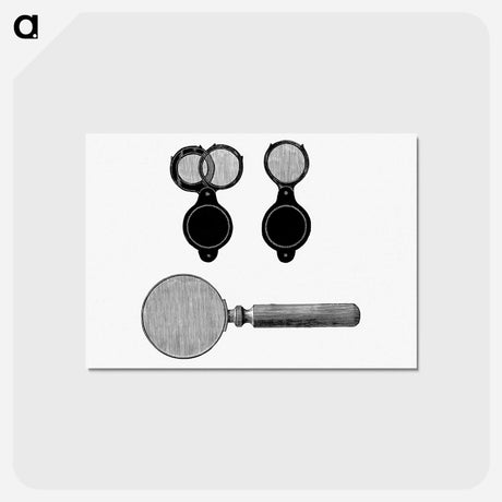 アートポストカード-Magnifying Set Illustration
 - 大英図書館 Postcard.