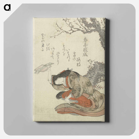 アートパネル-A comparison of Genroku poems and shells - 葛飾 北斎 Canvas.