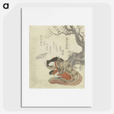 アートポスター-A comparison of Genroku poems and shells - 葛飾 北斎 Poster.