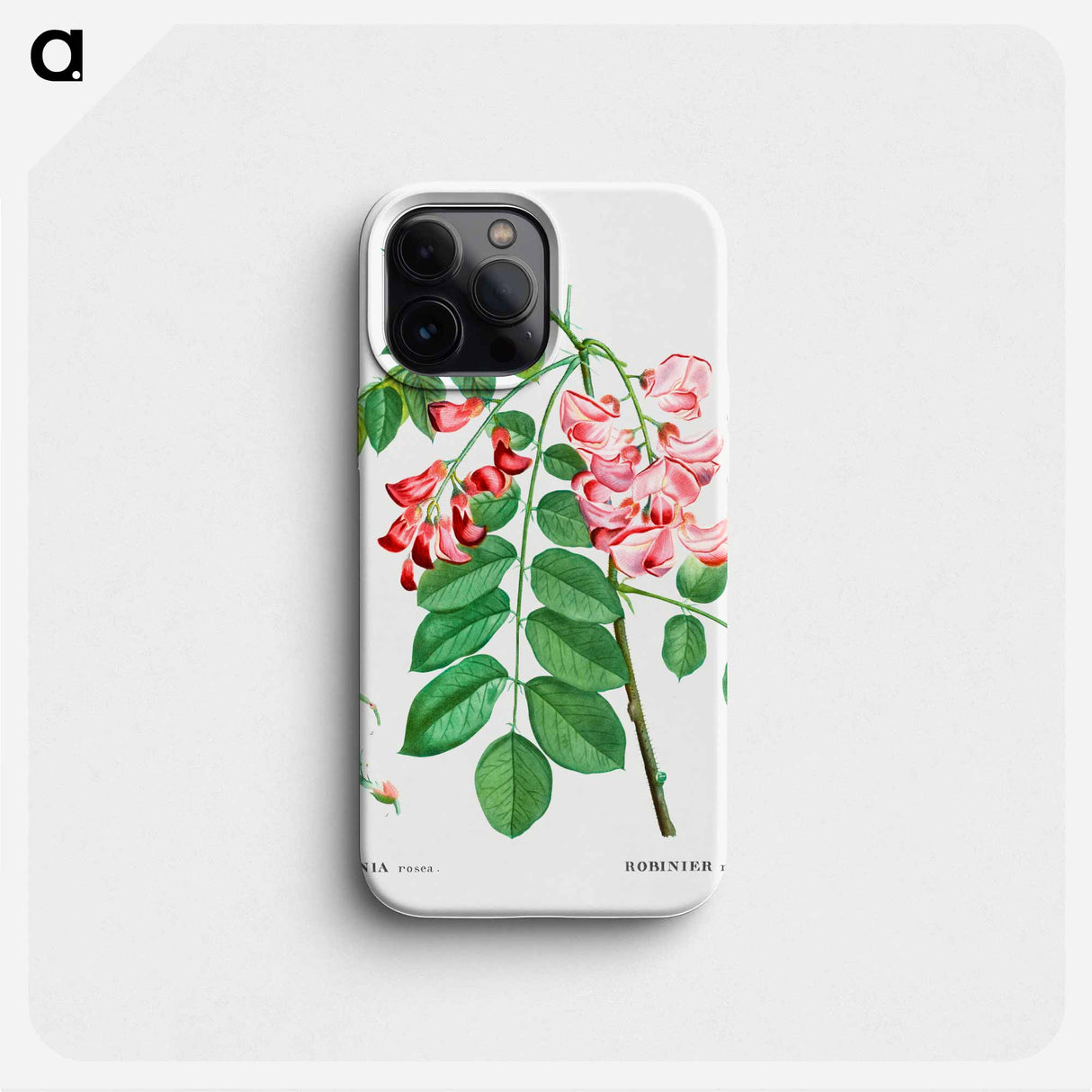 Robinia rosea (Robinier rose) - Pierre Joseph Redouté Phone Case.