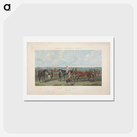 アートポストカード-Fores's National Sports: Racing - Saddling
 - イェール大学アートギャラリー Postcard.