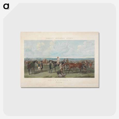 アートポストカード-Fores's National Sports: Racing - Saddling
 - イェール大学アートギャラリー Postcard.
