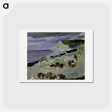 アートポストカード-Boats on the Beach, Etrétat - アンリ マティス Postcard.