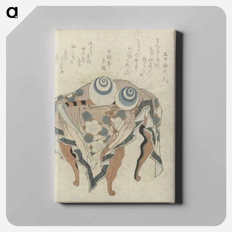 アートパネル-A comparison of Genroku poems and shells - 葛飾 北斎 Canvas.