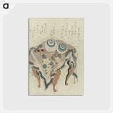 アートポストカード-A comparison of Genroku poems and shells - 葛飾 北斎 Postcard.