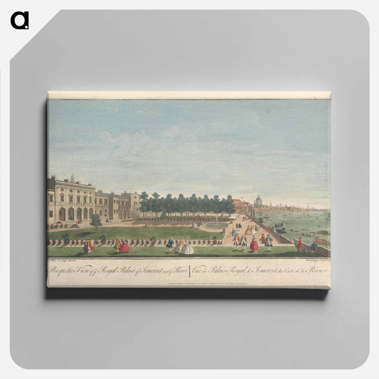 アートパネル-A Perspective of ye Royal Palace of Somerset next ye River
 - イェール大学アートギャラリー Canvas.