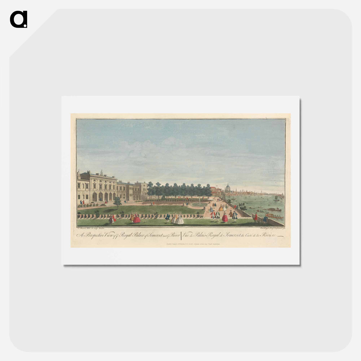 アートポストカード-A Perspective of ye Royal Palace of Somerset next ye River
 - イェール大学アートギャラリー Postcard.