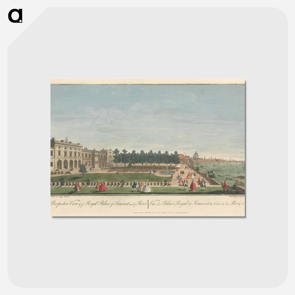 アートポストカード-A Perspective of ye Royal Palace of Somerset next ye River
 - イェール大学アートギャラリー Postcard.