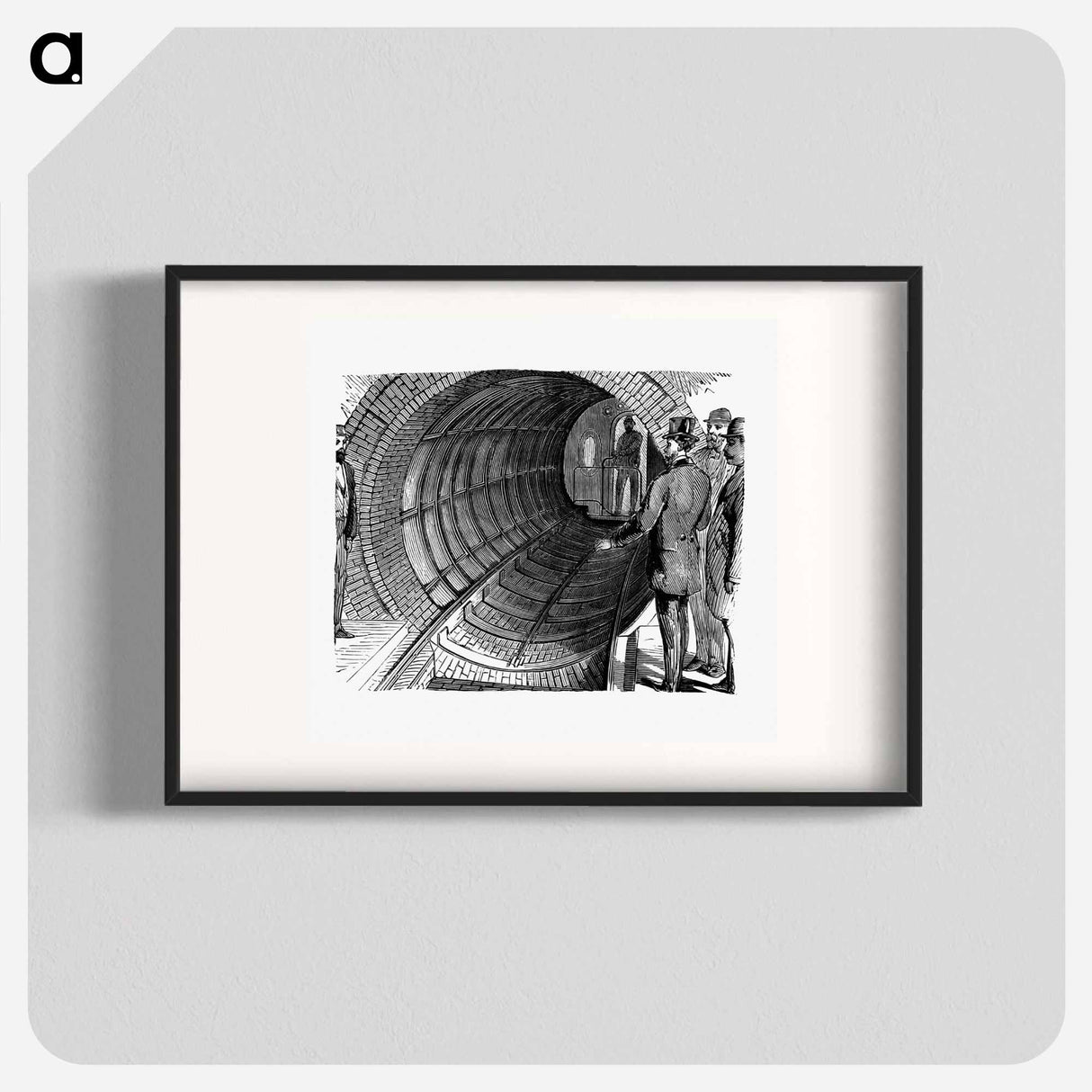 アートポスター-People Waiting for The Beach Pneumatic Transit
 - 大英図書館 Poster.