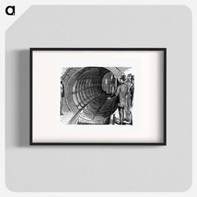 アートポスター-People Waiting for The Beach Pneumatic Transit
 - 大英図書館 Poster.