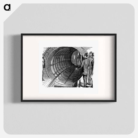 アートポスター-People Waiting for The Beach Pneumatic Transit
 - 大英図書館 Poster.
