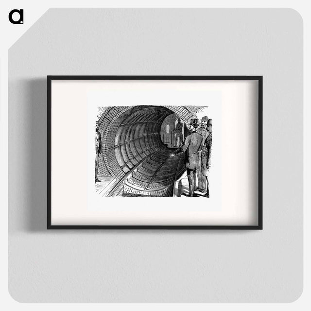 アートポスター-People Waiting for The Beach Pneumatic Transit
 - 大英図書館 Poster.