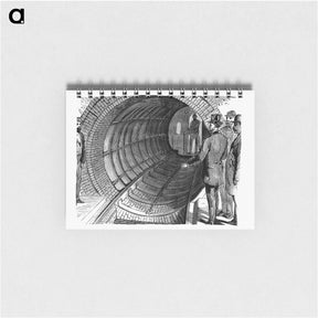 アートメモ帳-People Waiting for The Beach Pneumatic Transit
 - 大英図書館 Memo.