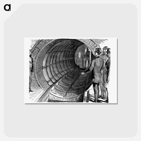 アートポストカード-People Waiting for The Beach Pneumatic Transit
 - 大英図書館 Postcard.