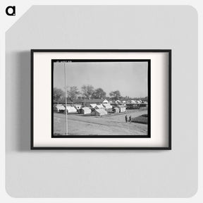 アートポスター-View of Kern migrant camp showing one of three sanitary units - ドロテア ラング Poster.